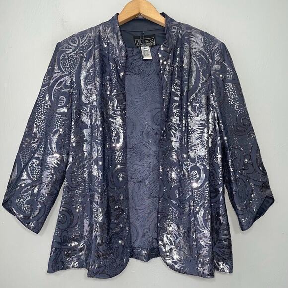 Alex Evenings Size 16 All Over Sequin Jacket Event Mother of the Bride Wedding - Picture 1 of 9